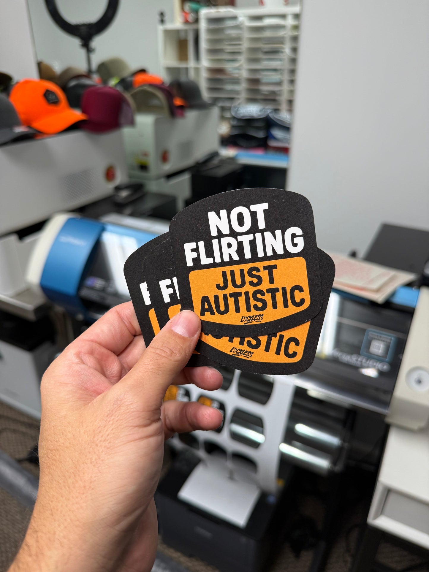 Not Flirting Just Autistic Sticker Decal