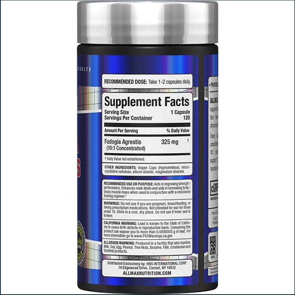 Allmax Fadogia Agrestis 325mg, 120 Gélules