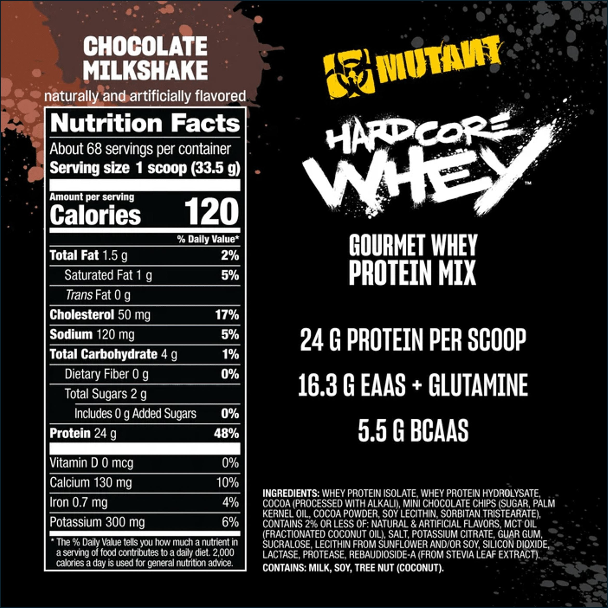 Mutant Hardcore Whey, 5lbs