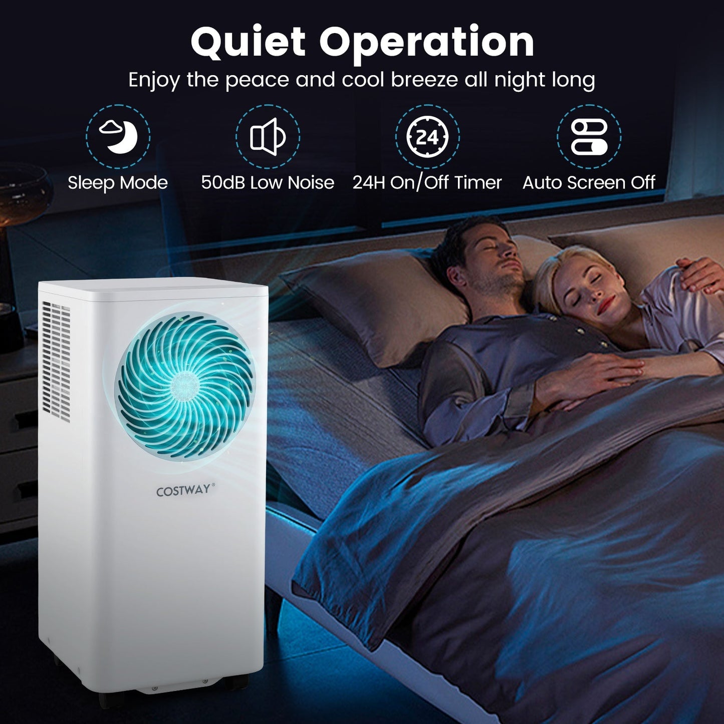 8200/10000 BTU Portable Air Conditioner 3-in-1 Stand up AC Unit with Dehumidifier