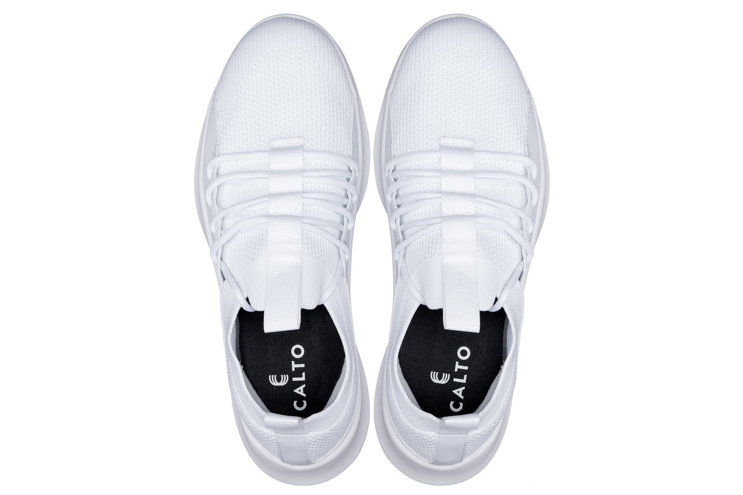 CALTO - Q131 - 2.4 Inches Taller (Off-White/White Sole) - Ultra Lightweight Sneakers