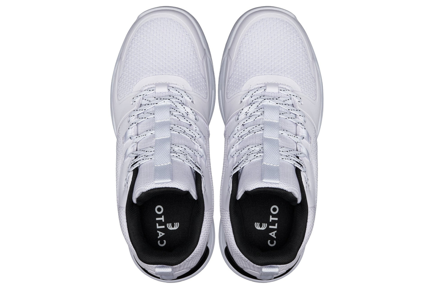 CALTO - Q394 - 3 Inches Taller (White/Black) - Basketball High-Top Sneakers