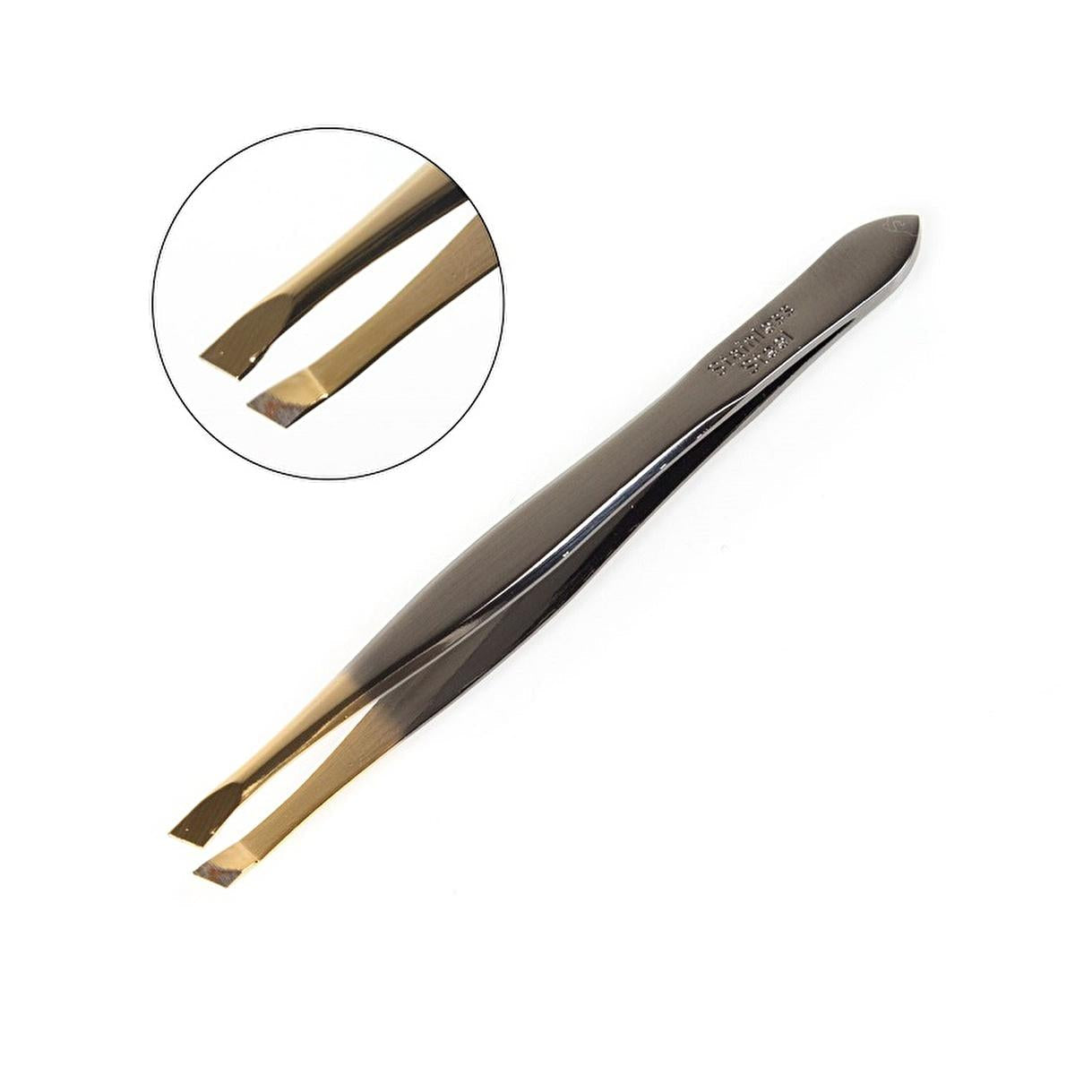 Nascita Nanoteknoloji Slanted Tip Tweezer for Precision Hair Removal - Ergonomic Design, Nanotechnology Tweezers