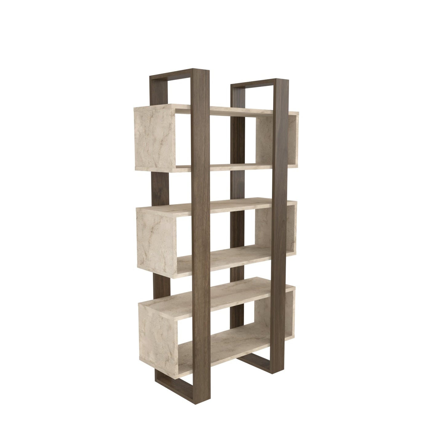 Reina 59" Modern Bookcase with Open Shelves
