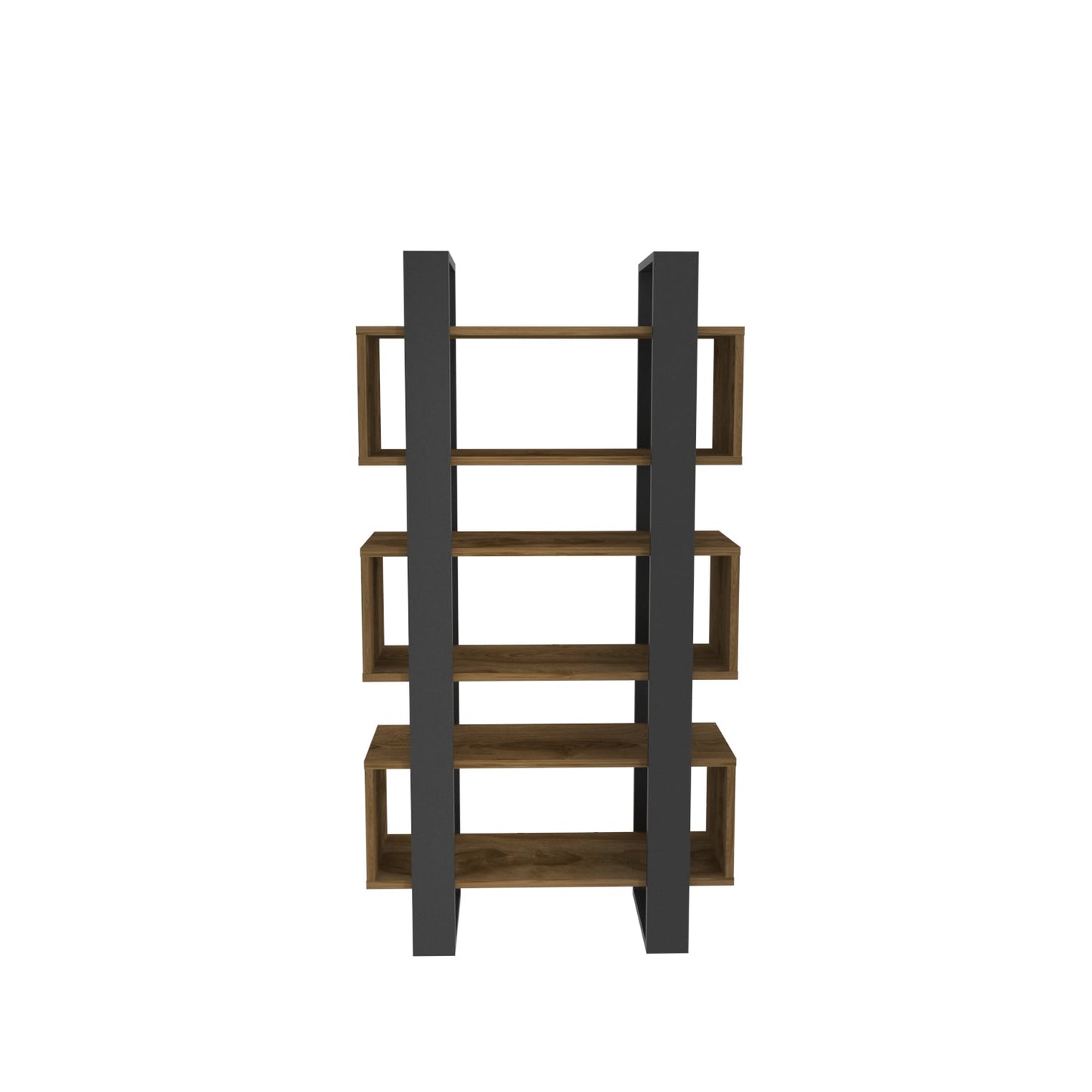Reina 59" Modern Bookcase with Open Shelves