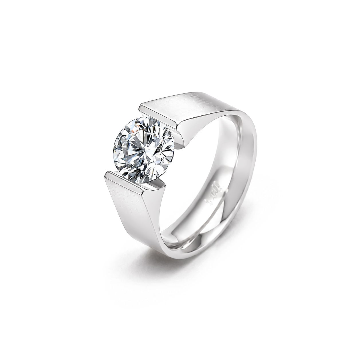 RG093W B.Tiff 2 ct Round Solitaire Engagement Ring