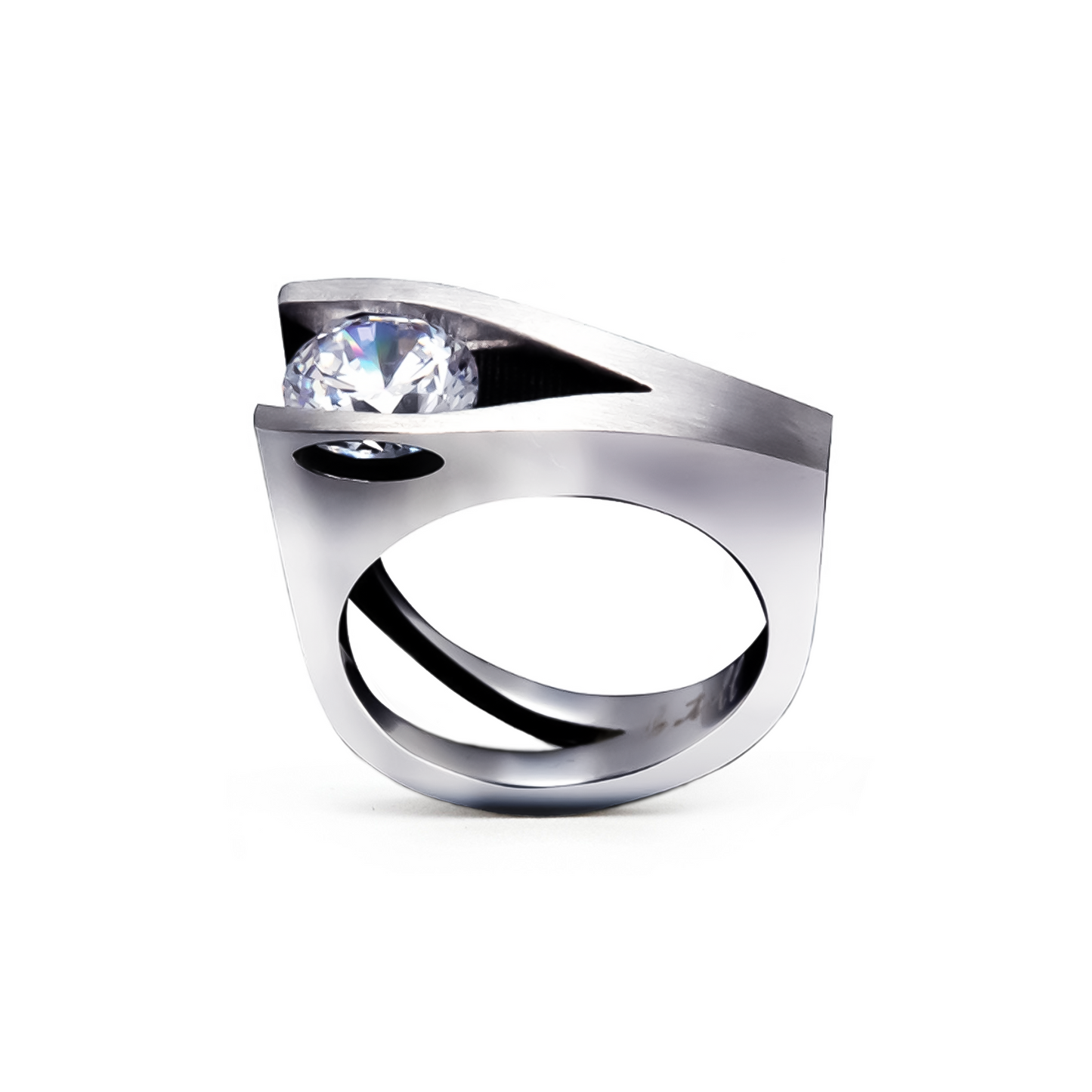RG095W B.Tiff Tension Wishbone 2 ct Solitaire Ring
