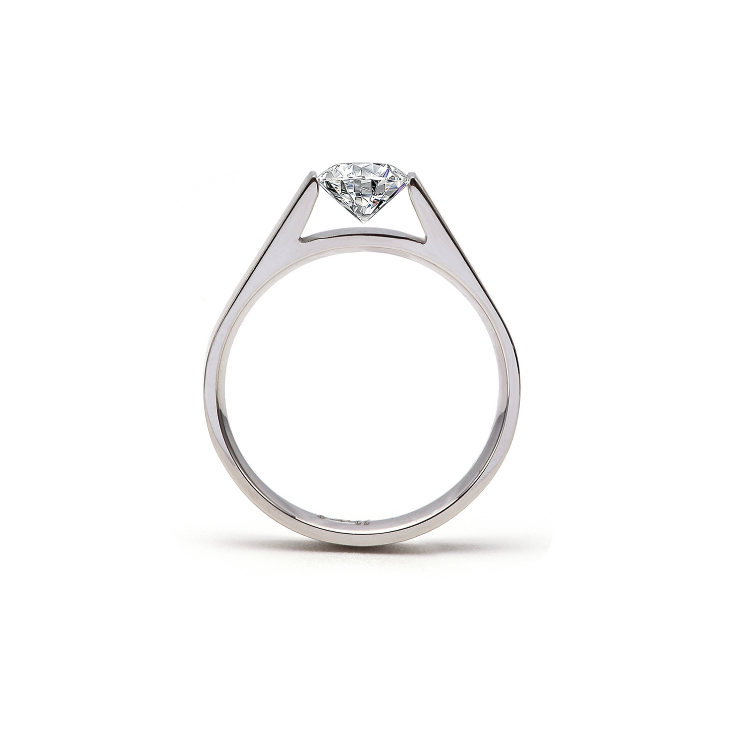RG096W B.Tiff Tension .75 ct Round Solitaire Engagement Ring