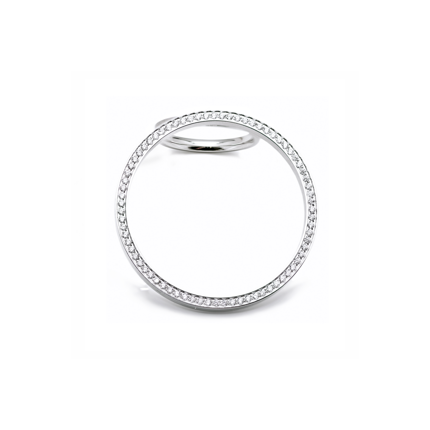 RG099W B.Tiff Pavé Hoop Ring  [Thin Band]