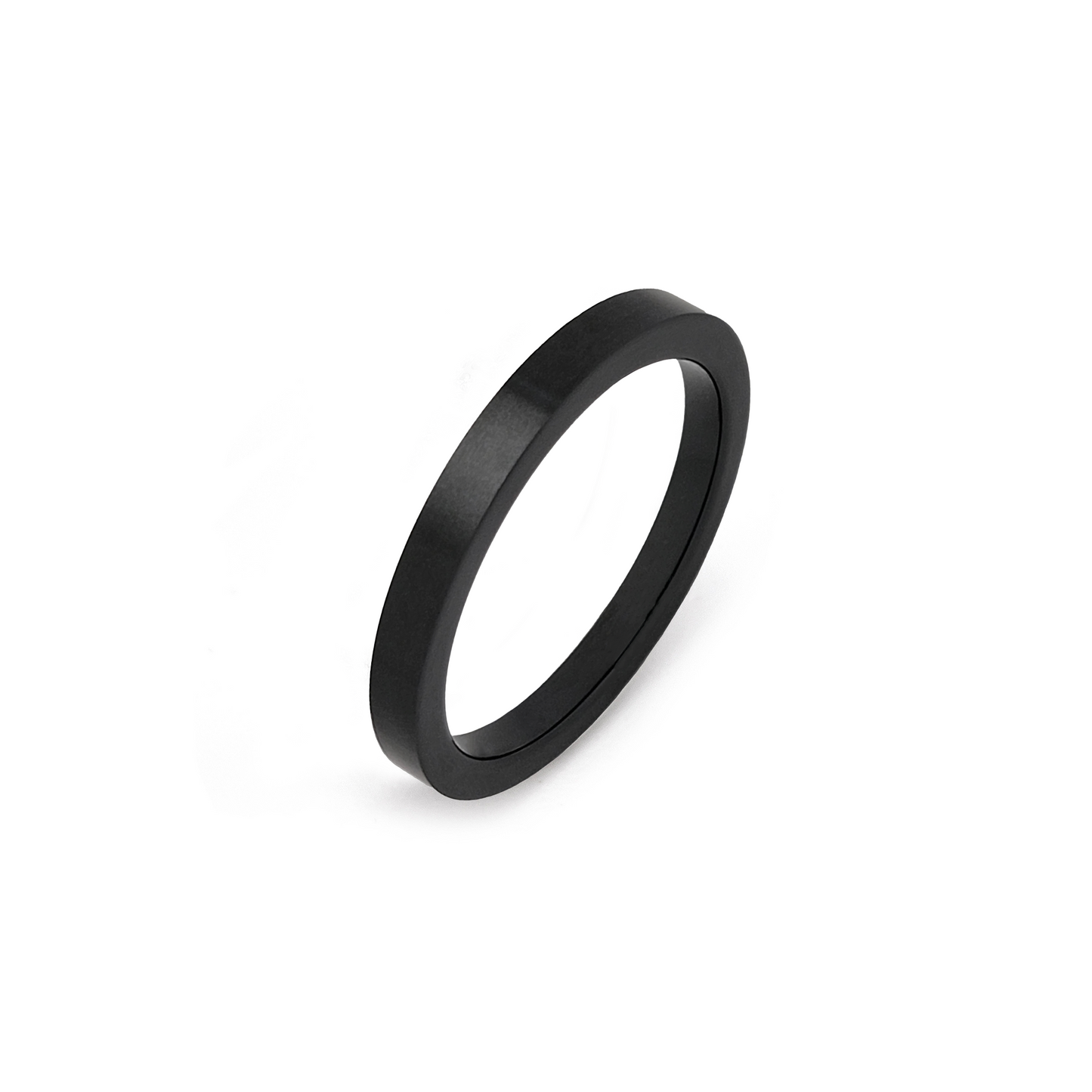RG105B B.Tiff Plain Black Ceramic Ring [Thin Band]
