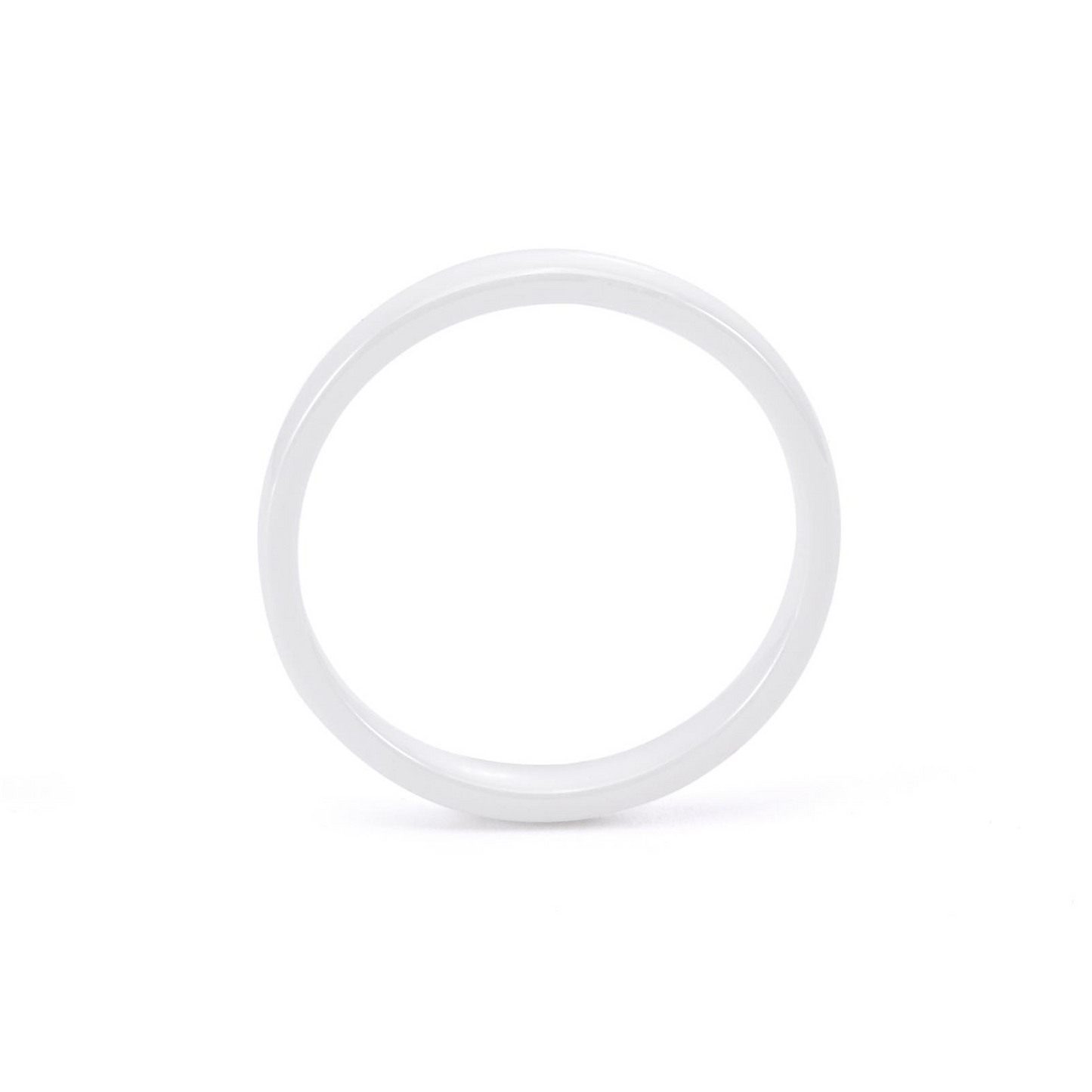 RG106WP B.Tiff Plain White Ceramic Ring