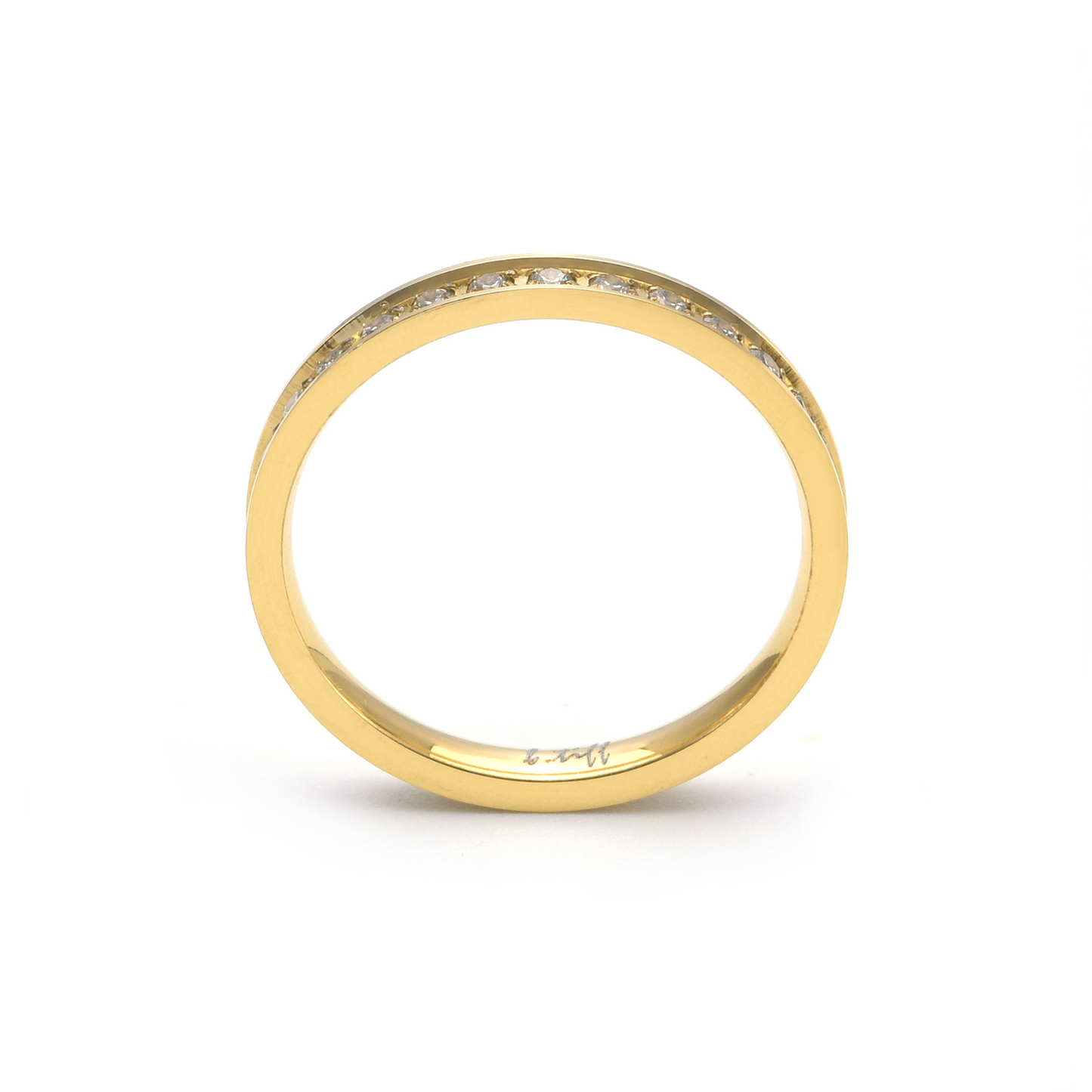 RG111G B.Tiff Gold Stacking .01 ct Eternity Ring [Thin Band]
