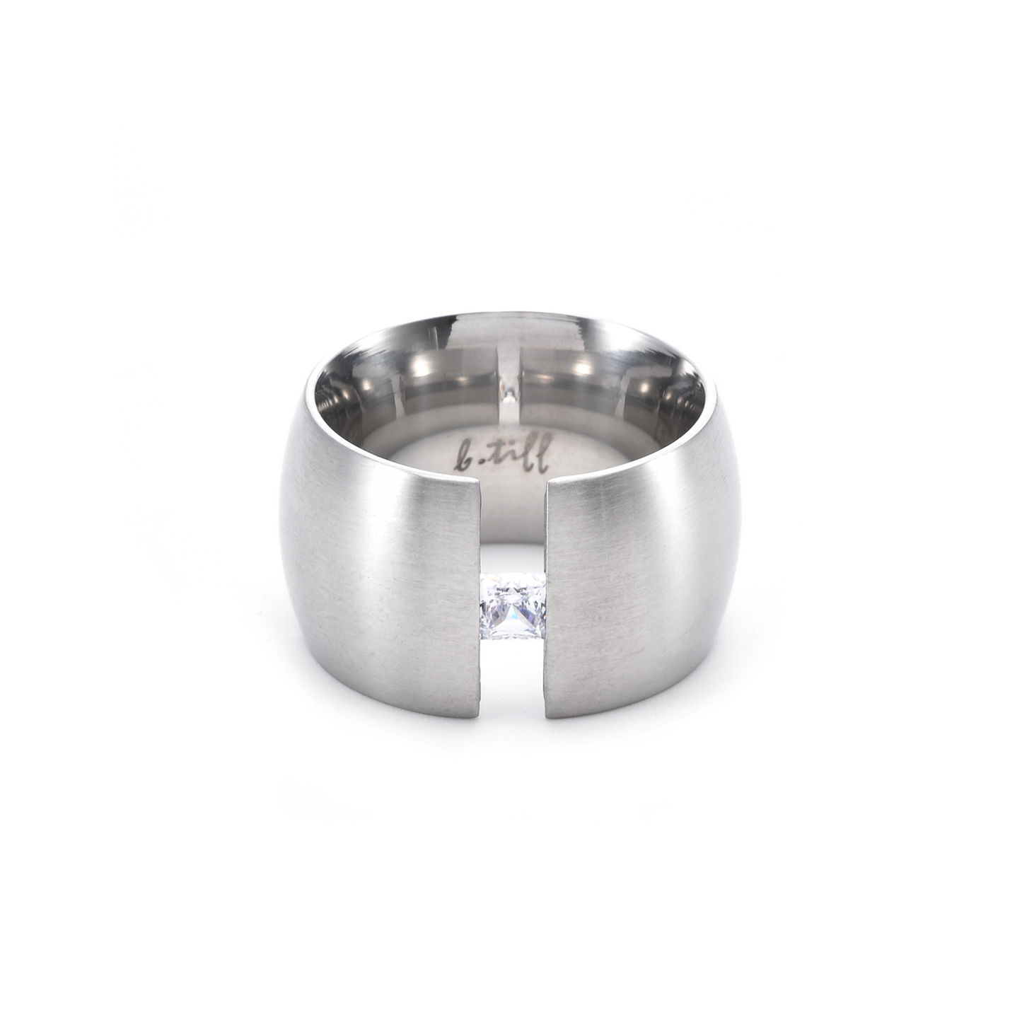 RG200W B.Tiff .5 ct Princess Cut Extra Wide Ring [Wide Band]