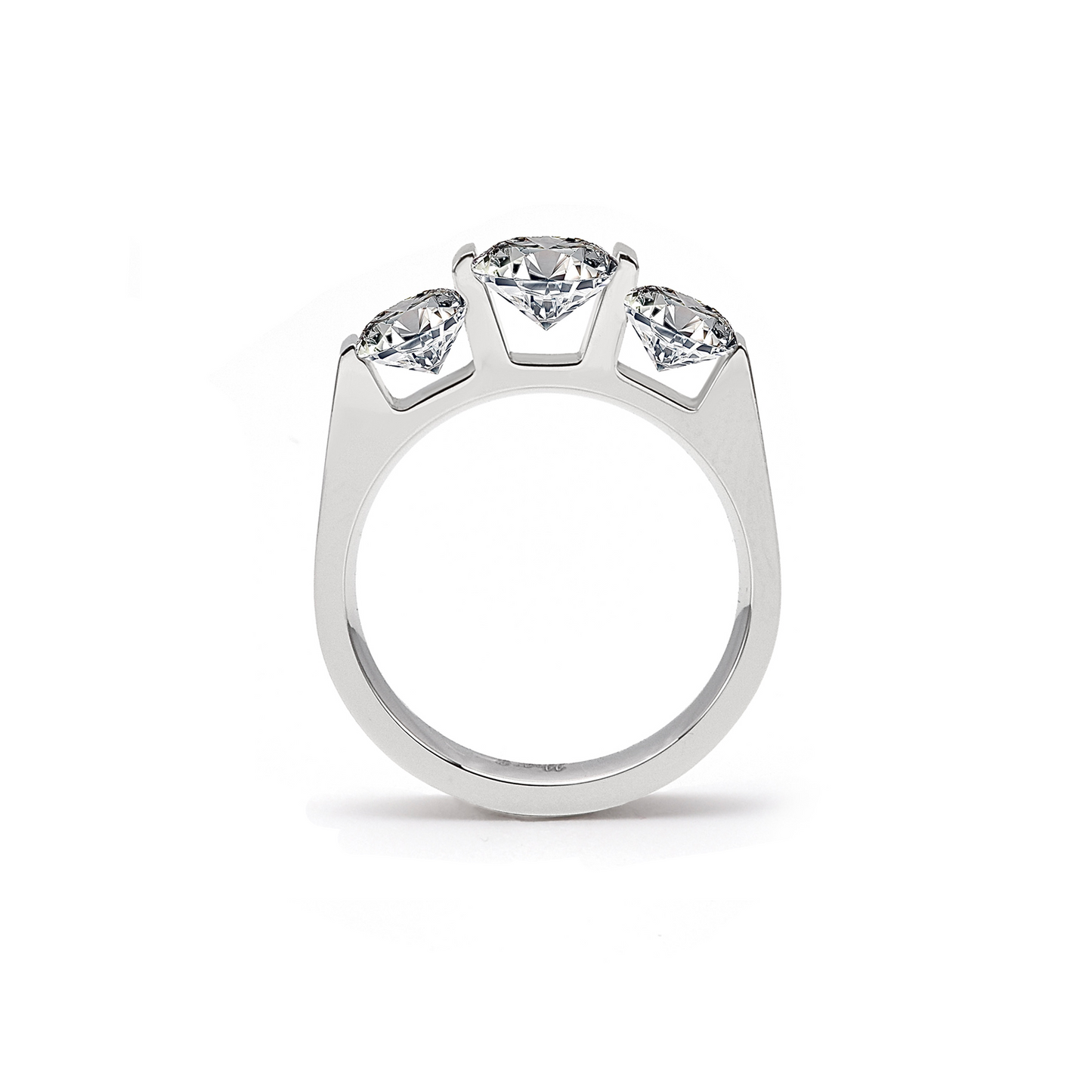RG203W B.Tiff 3-Stone Cushion Cut Engagement Ring