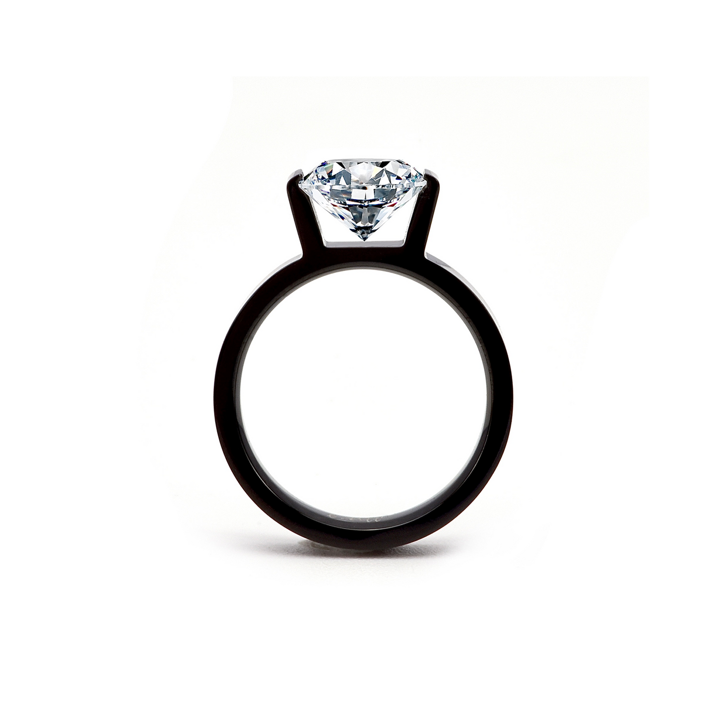 RG228B B.Tiff Black 2 ct Cushion Cut Engagement Ring