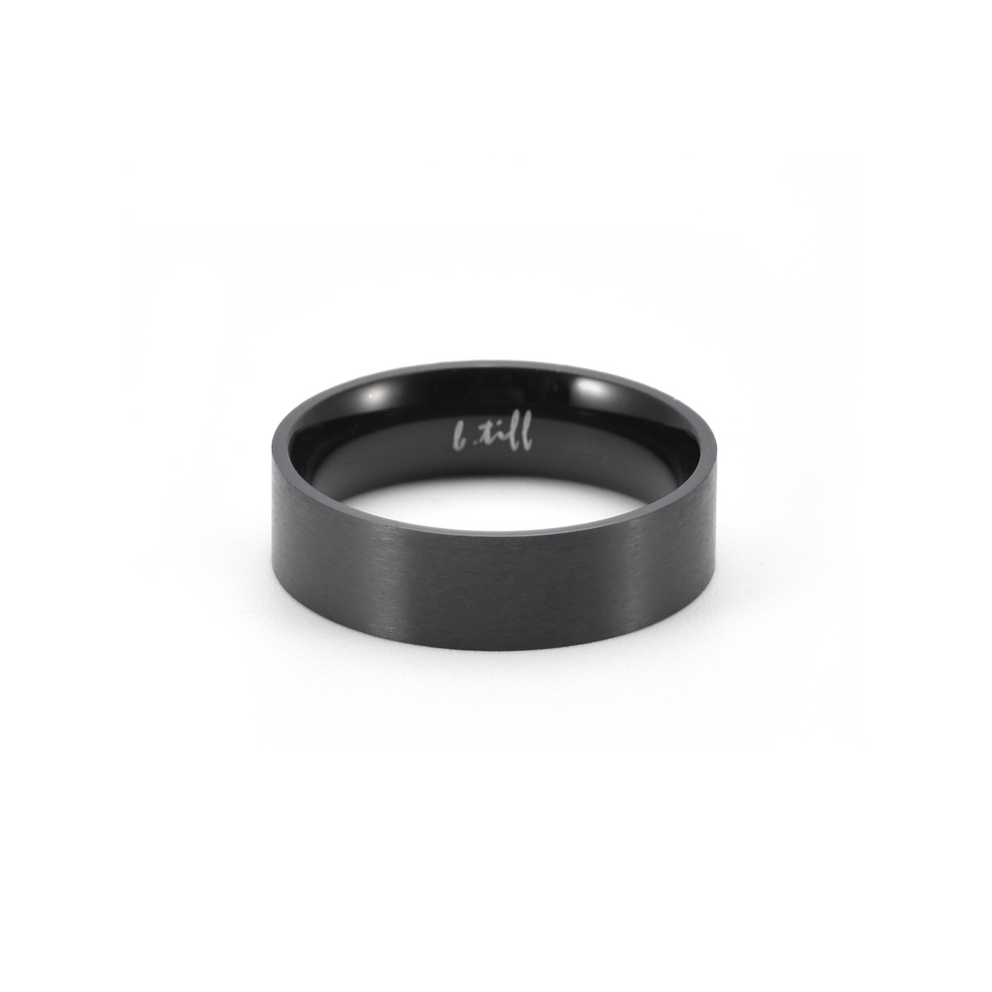 RG600B B.Tiff Black Simplicity 6mm Stacking Plain Ring