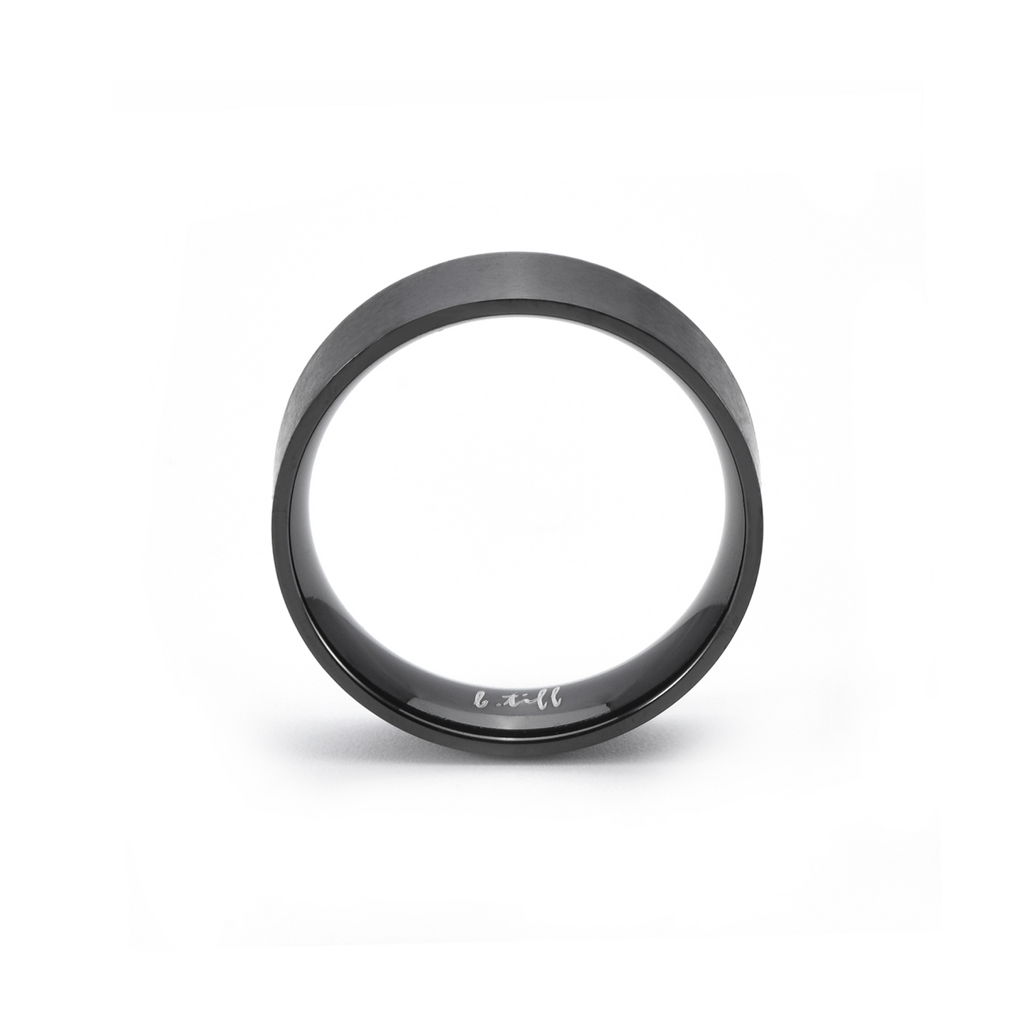 RG600B B.Tiff Black Simplicity 6mm Stacking Plain Ring