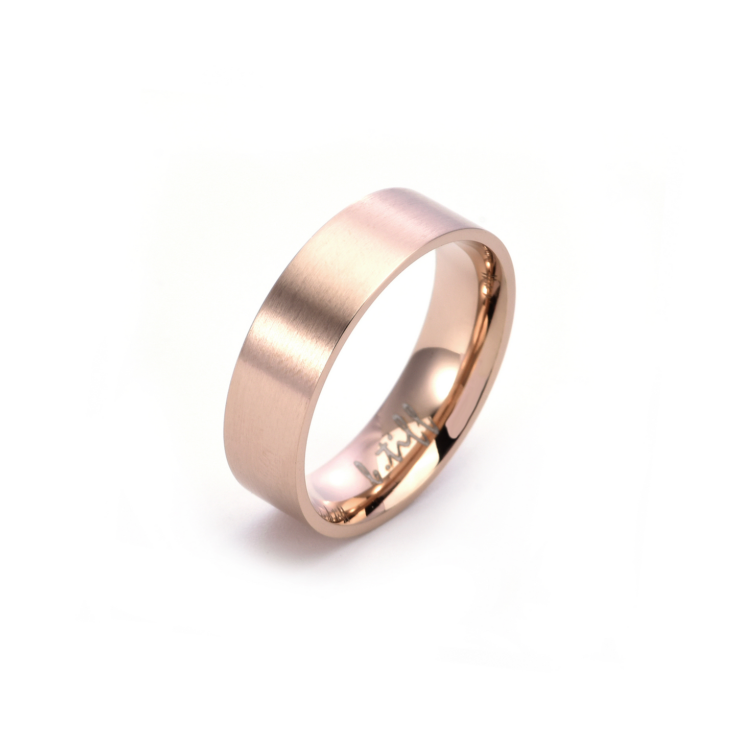 RG600RG B.Tiff Rose Gold Simplicity 6mm Stacking Plain Ring
