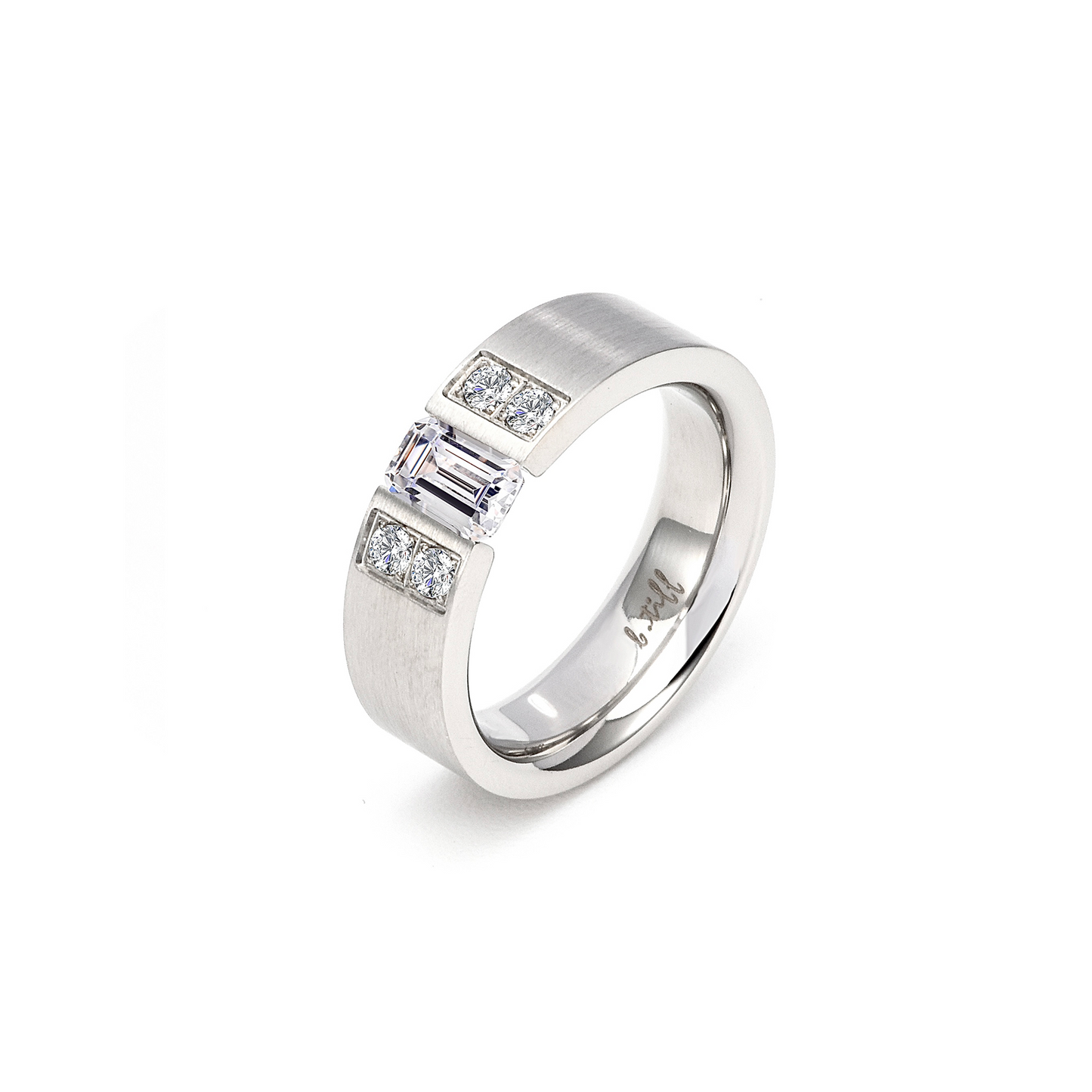 RG608W B.Tiff "Amikoj" 1/3 ct Emerald Cut Ring