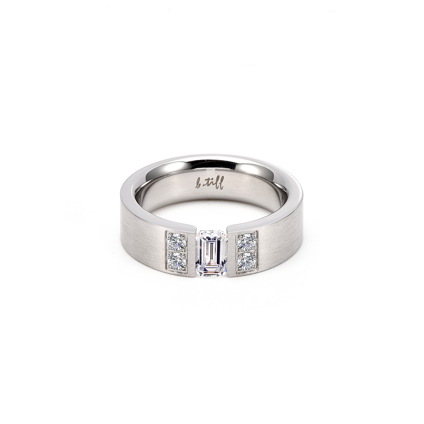 RG608W B.Tiff "Amikoj" 1/3 ct Emerald Cut Ring