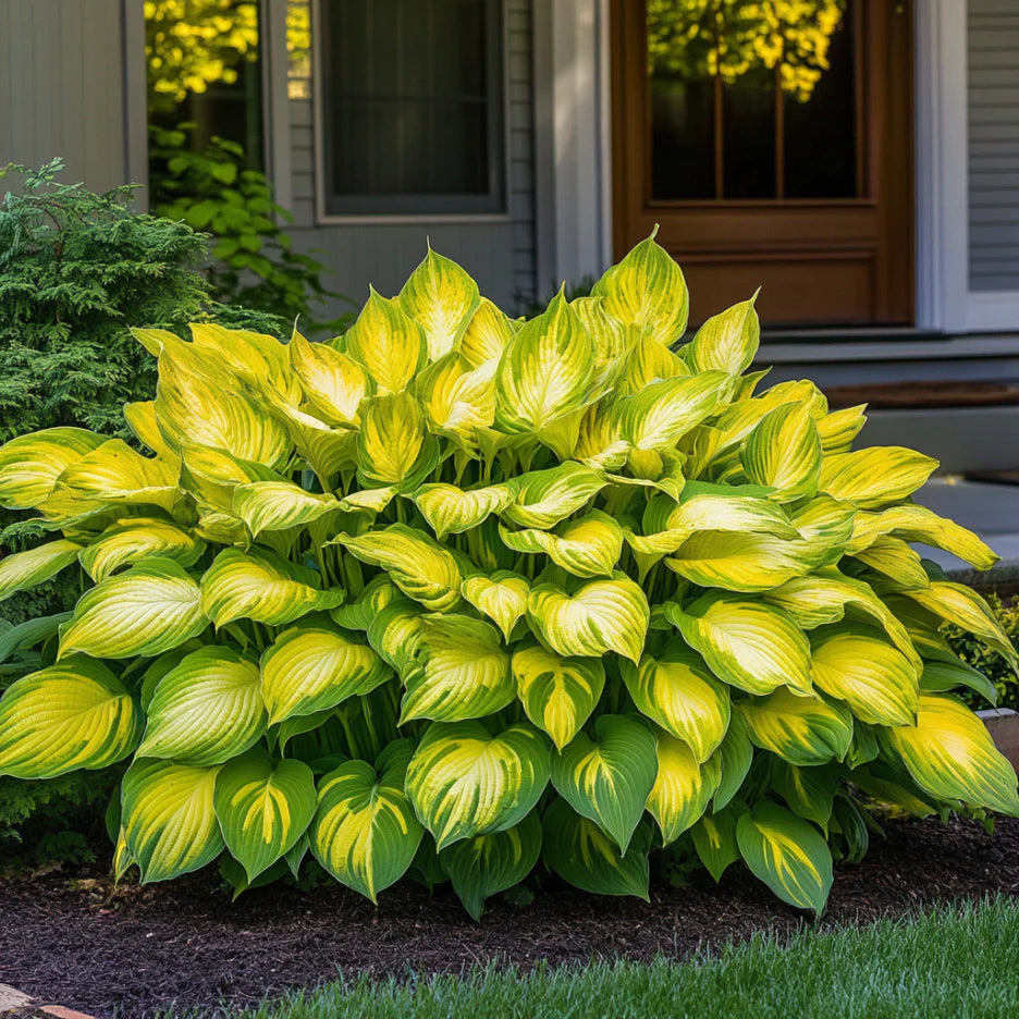 Graines rares d'Hosta Jaune Or – Feuillage Vert Citron Vif et Doré d'Ombre
