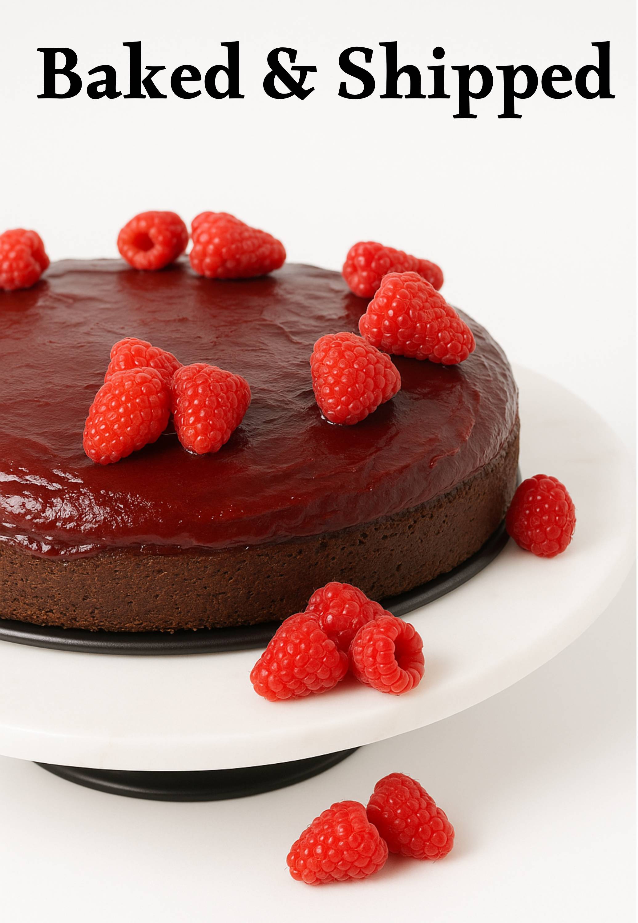 Andy Anand Sugar-Free Raspberry Chocolate Cake, 9-Inch, 2.8 lb – Real Chocolate Truffles, Monk Fruit Sweetened, Diabetic-Friendly Gift Box
