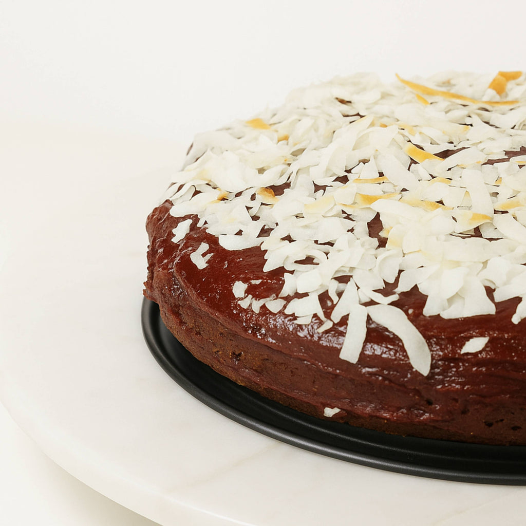 Andy Anand Sugar-Free Chocolate Raspberry Coconut Cake, 9-Inch, 2.8 lb – Chocolate Truffles, Diabetic-Friendly Birthday & Anniversary Gift