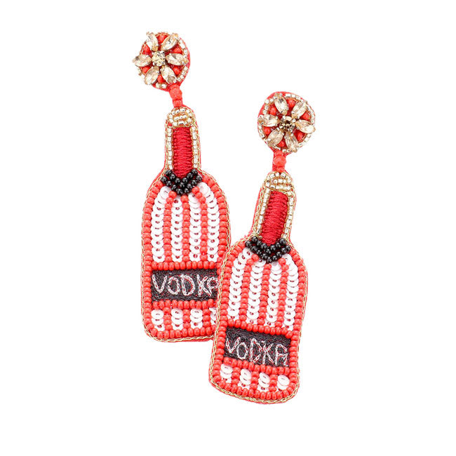 Sequin Vodka Dangle Earrings