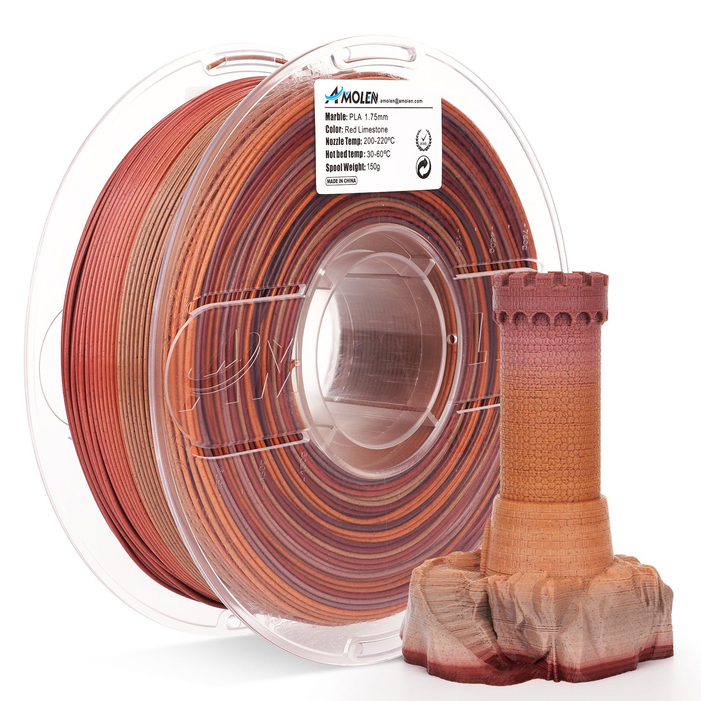 PLA Marble 1.75mm, 1KG/2.2LB