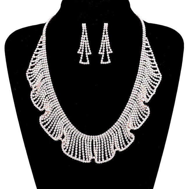 Rhinestone Crystal Bib Necklace