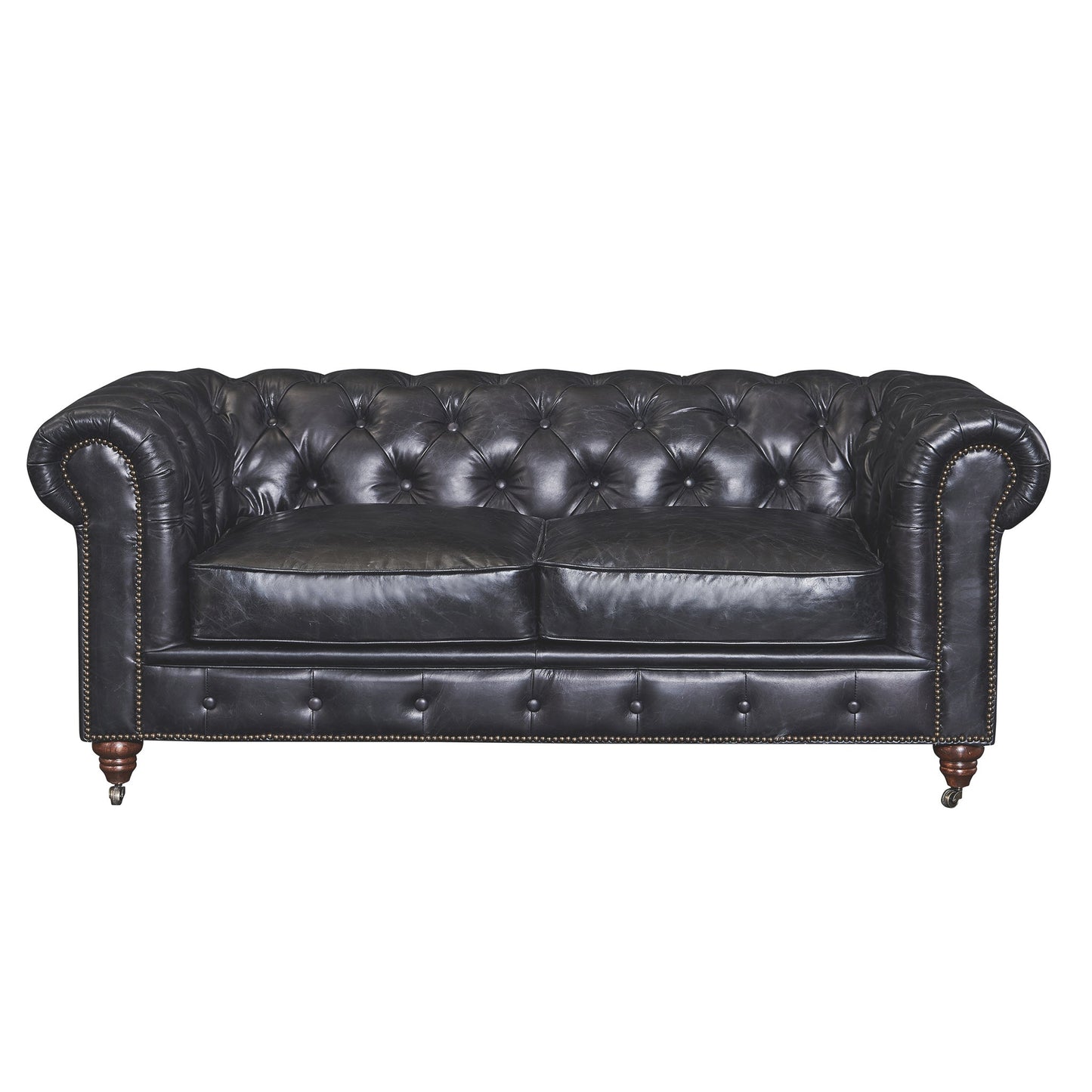 Preorder  Century Chesterfield Love Seat - Slate Leather