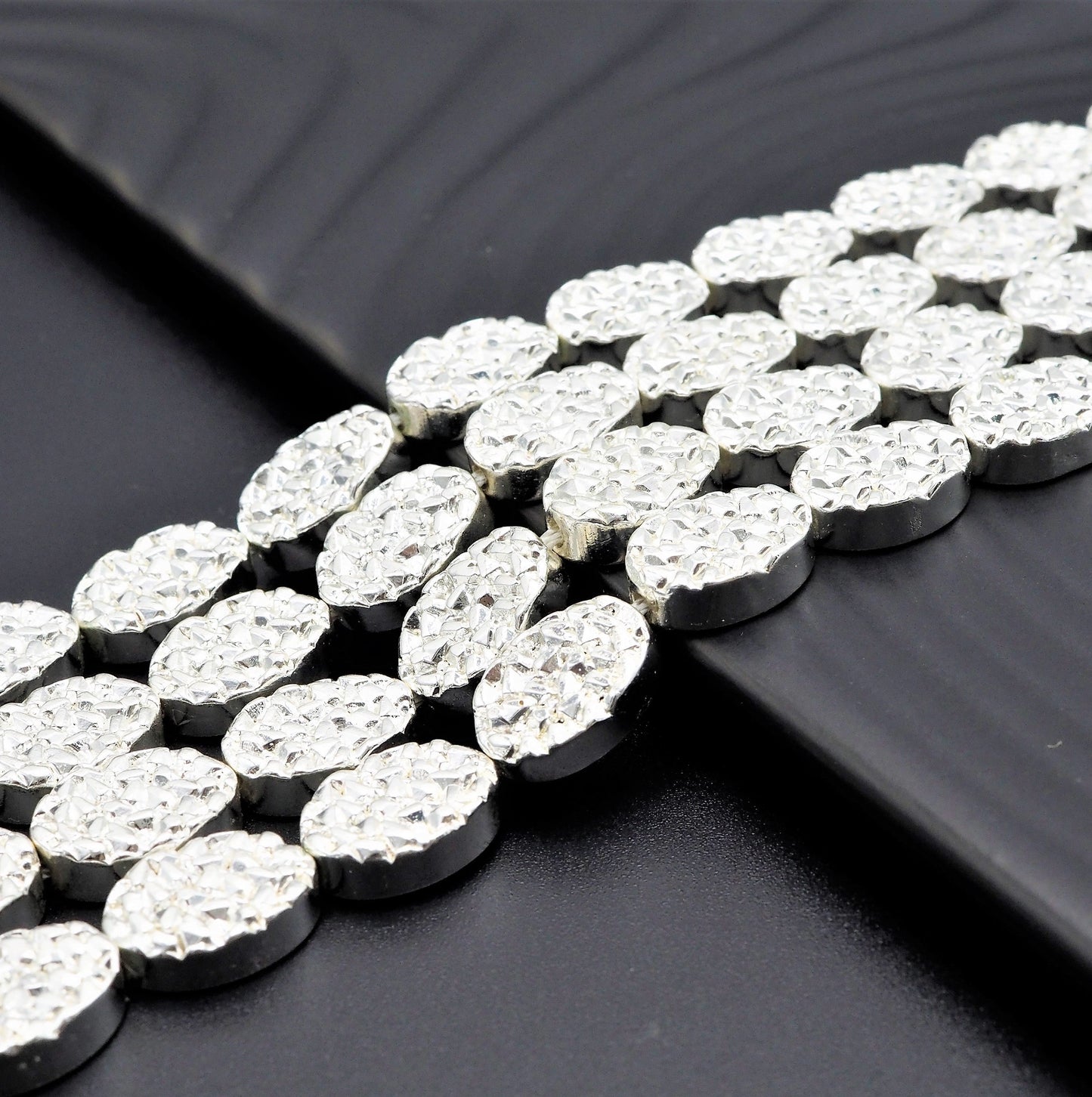 DRUZY Style natural Silver Hematite, S104