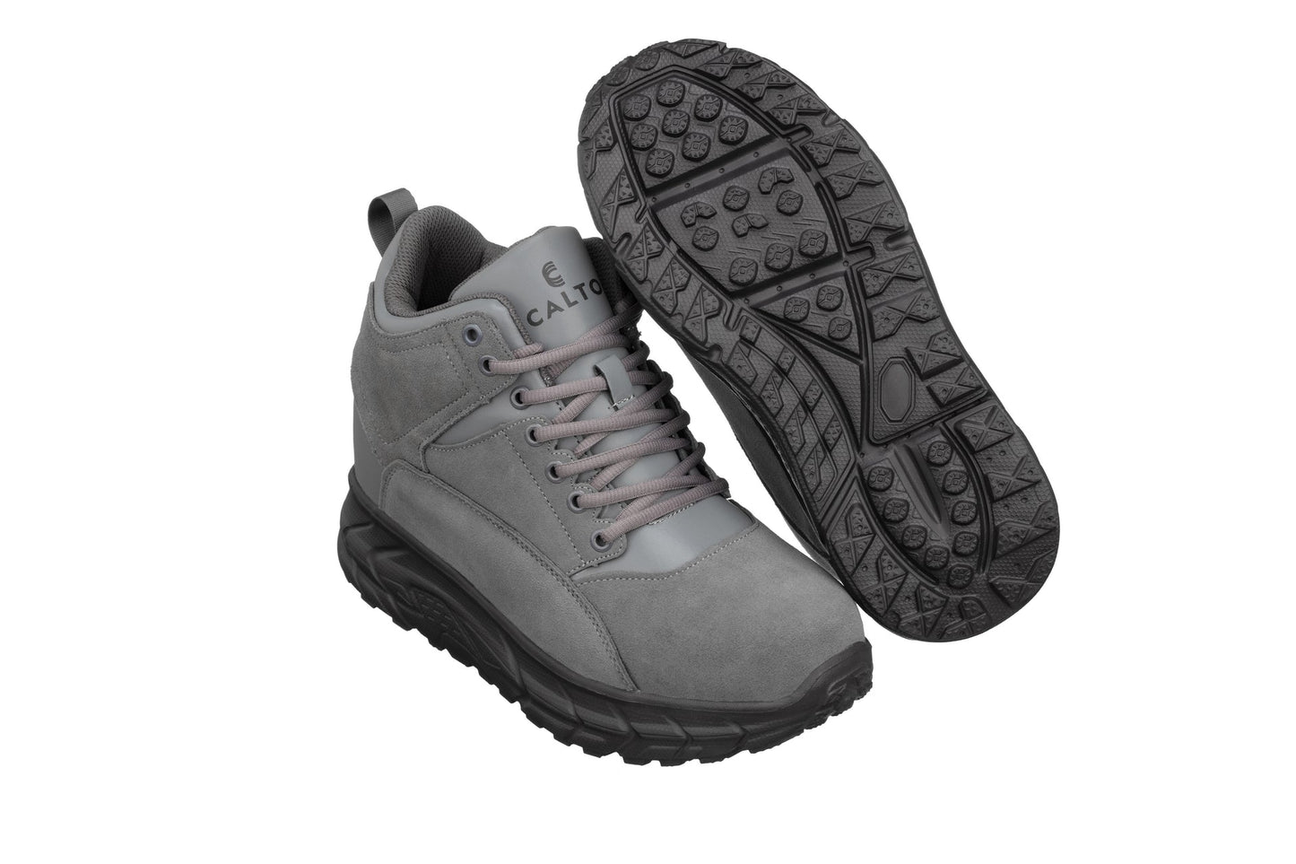 CALTO - S22800 - 4 Inches Taller (Grey) - Hiking Style Boots