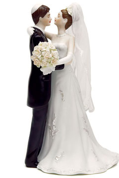 Mariés juifs traditionnels, S6084, 19 cm de hauteur