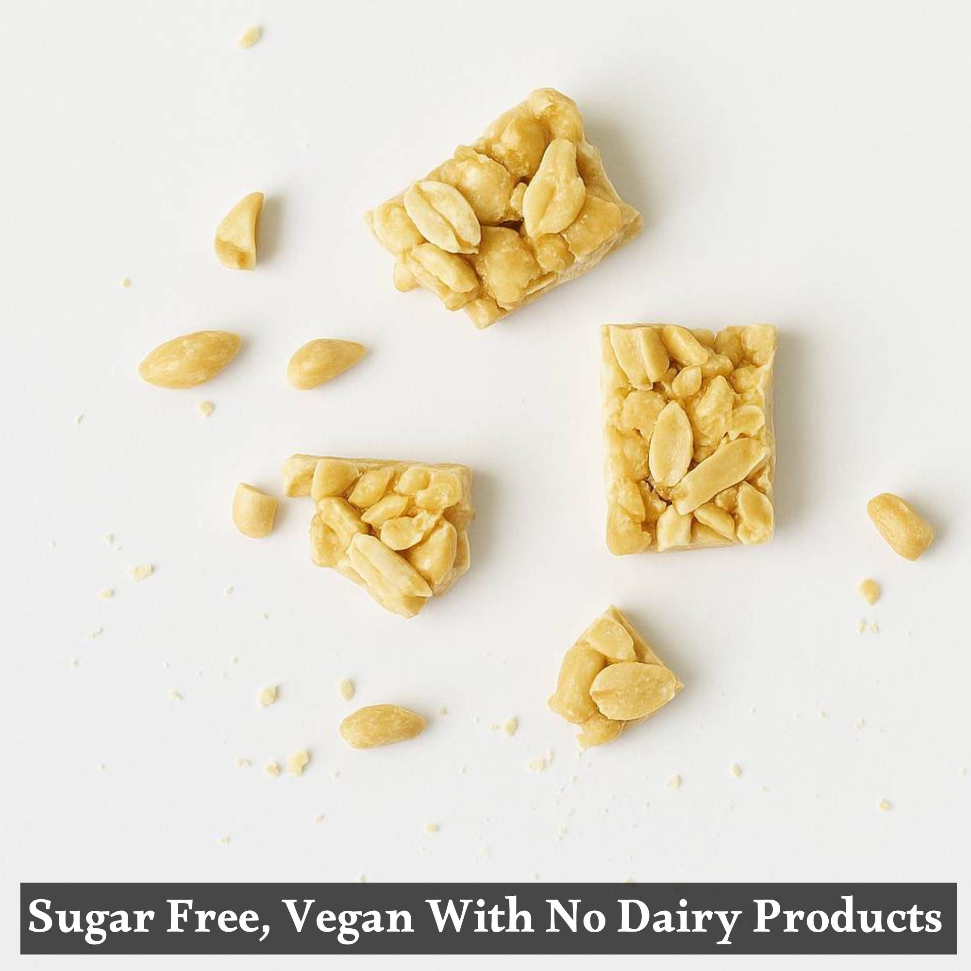 Andy Anand Sugar-Free Peanut Brittle, 7 oz – No Added Sugar, Keto-Friendly, Gluten-Free Handmade Snack, Diabetic-Friendly Birthday Gift Box