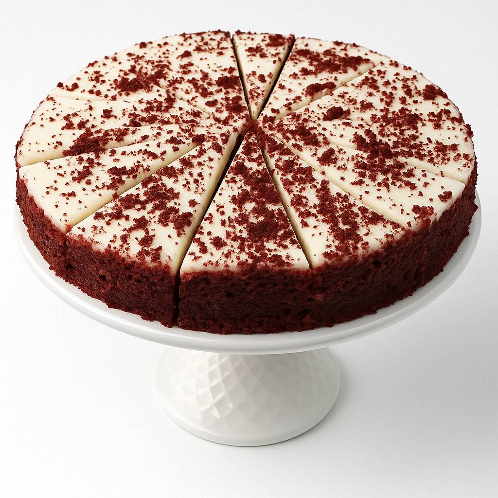 Andy Anand Sugar-Free Red Velvet Cheesecake, 9-Inch, 2 lb – Diabetic-Friendly, California Cream Cheese, No Preservatives, Birthday Gift Box