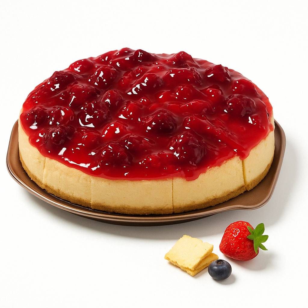 Andy Anand Sugar-Free Strawberry Cheesecake, 9-Inch, 2.6 lb – Diabetic-Friendly, California Cream Cheese, No Preservatives, Birthday Gift