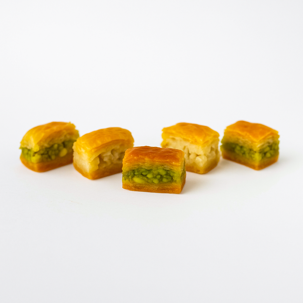 Andy Anand Sugar-Free Turkish Baklava, 26 pc, 8.8 oz – Pistachio, Walnut & Hazelnut, Flaky Phyllo, Diabetic-Friendly Birthday Gift Box