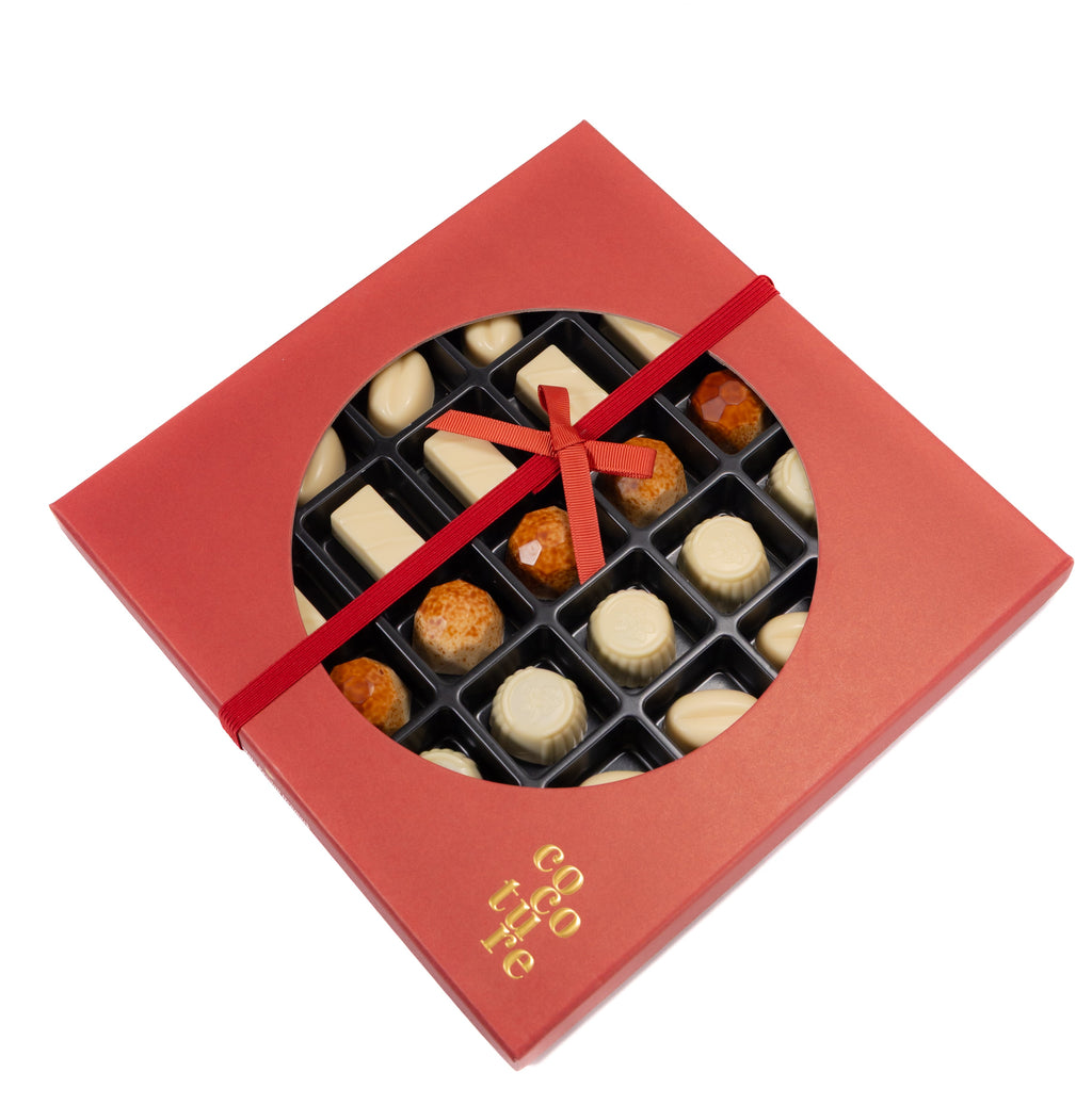 Andy Anand Sugar-Free Belgian White Chocolate Truffles & Pralines, 25 pc, 10.5 oz – Stevia Sweetened, Keto & Diabetic-Friendly Gift Box