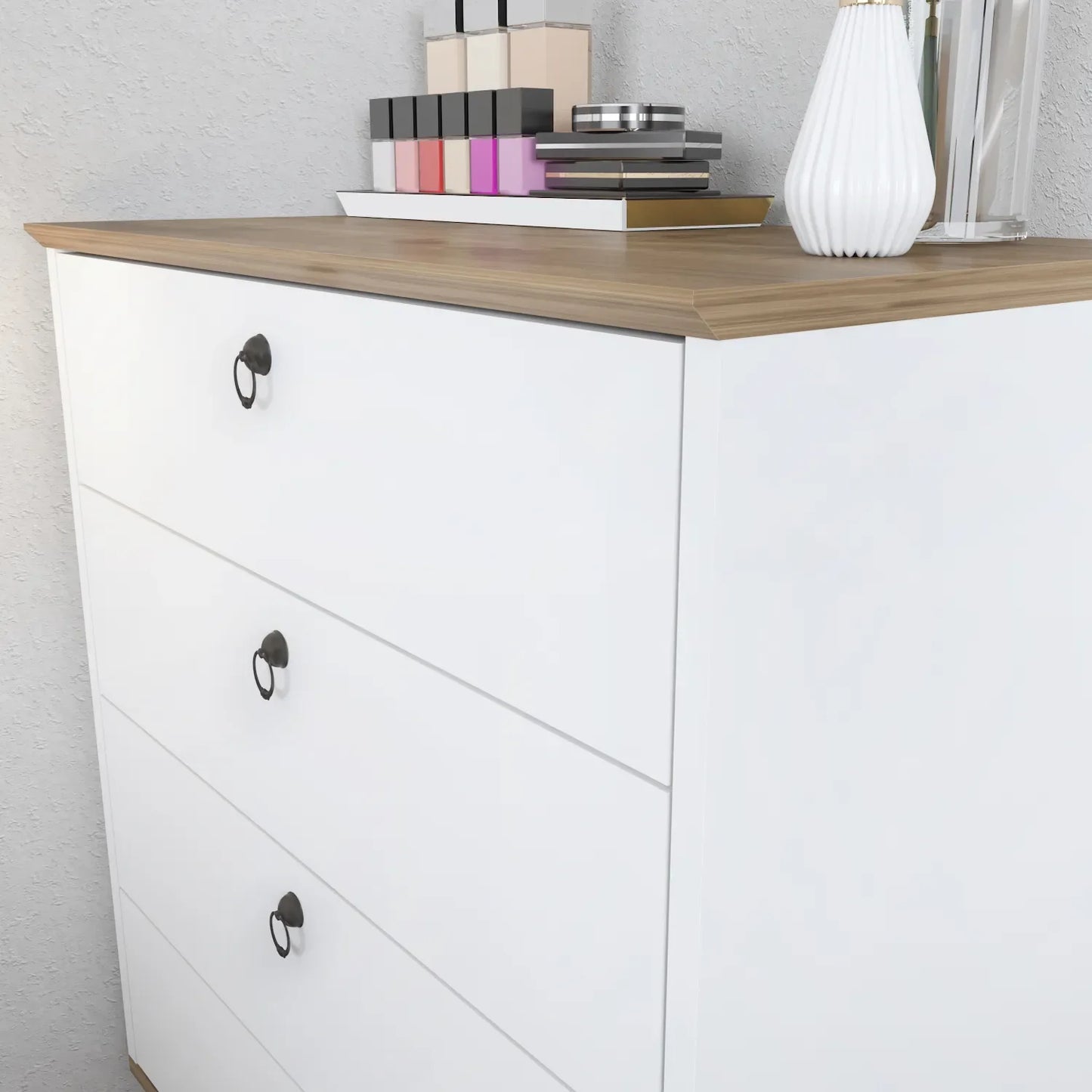 Sahra 28" Wide Modern Dresser with Four Drawers | Lingerie Chest