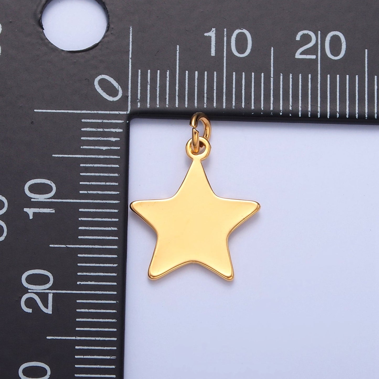 Dainty Gold Flat Star Pendant Only Charm for Necklace Bracelet Earring 14K or 24K Gold Filled W-152~W-154