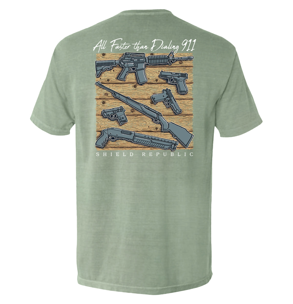 911に電話するより速い ポケットTシャツ