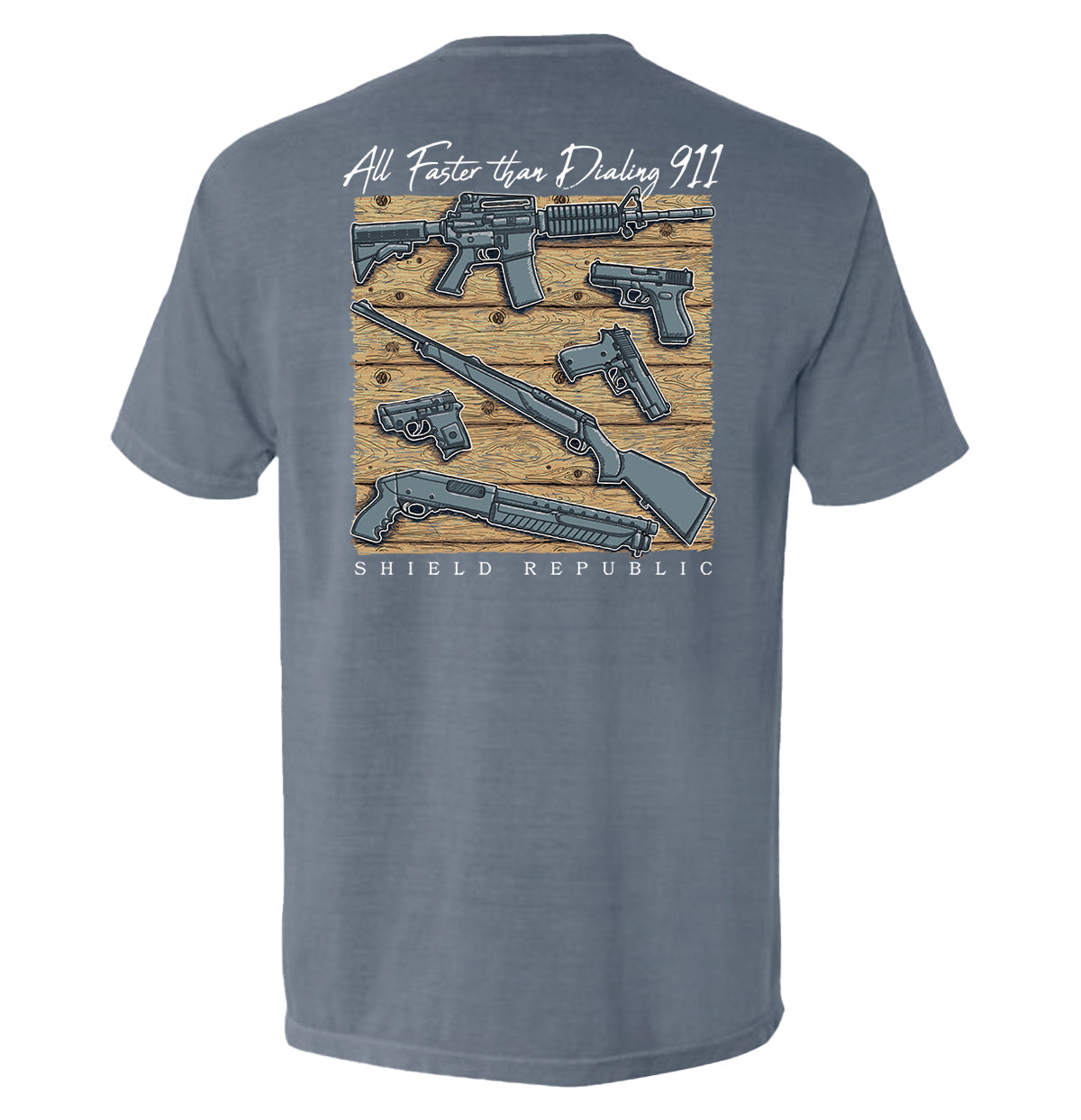 911に電話するより速い ポケットTシャツ