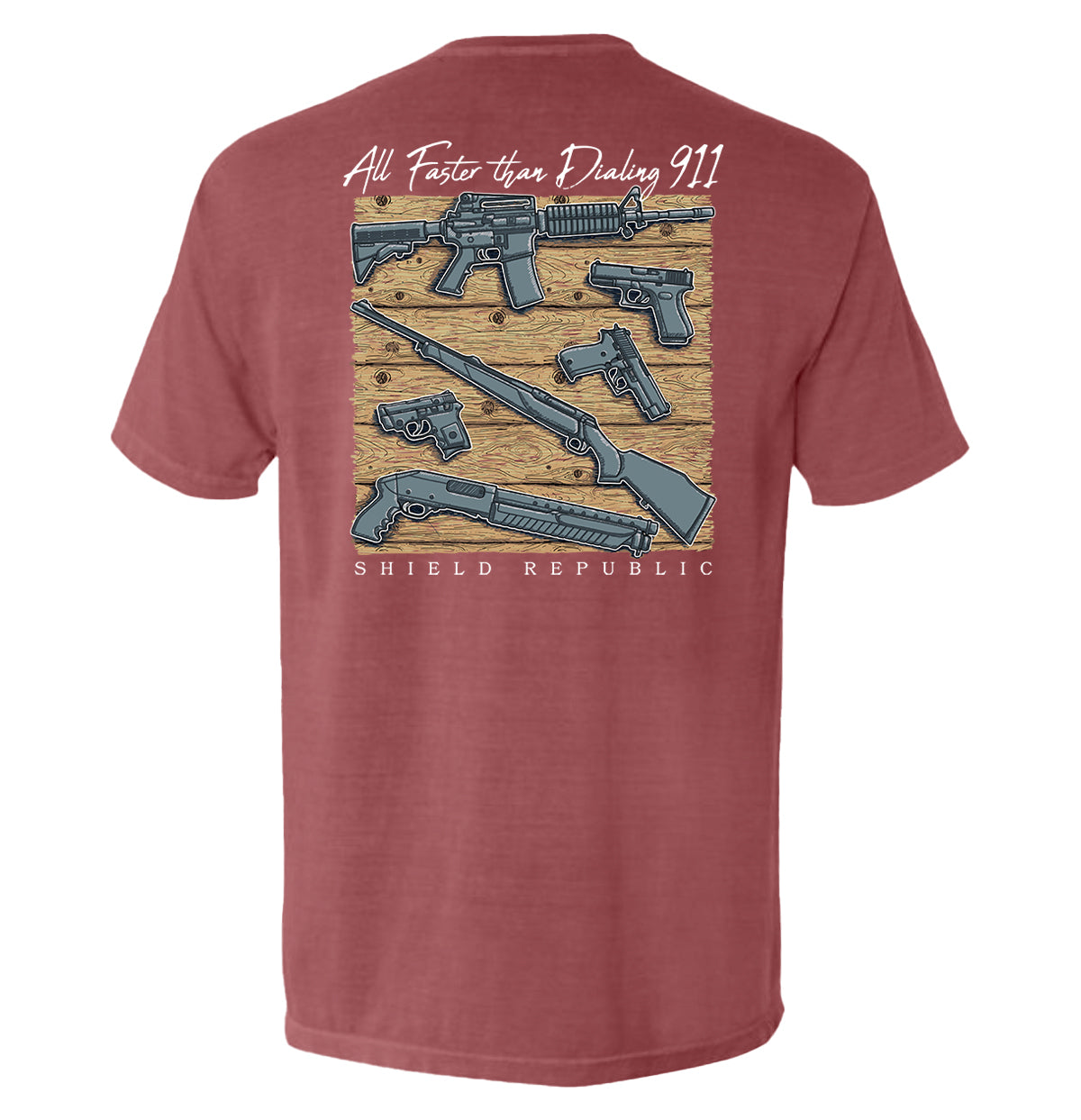 911に電話するより速い ポケットTシャツ
