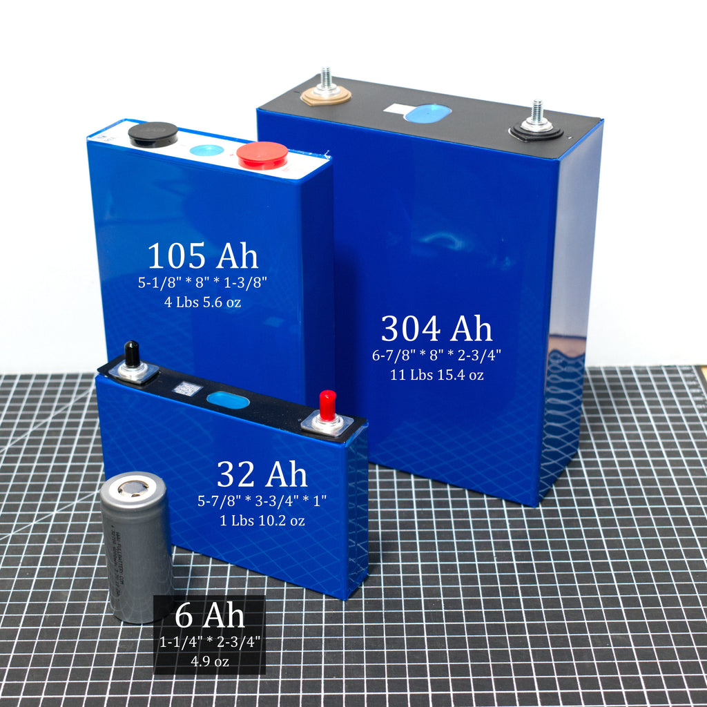 3.2V 32 Ah EVE LiFePO4 LFP battery cells - 105Wh, 10+ year life @80% DOD