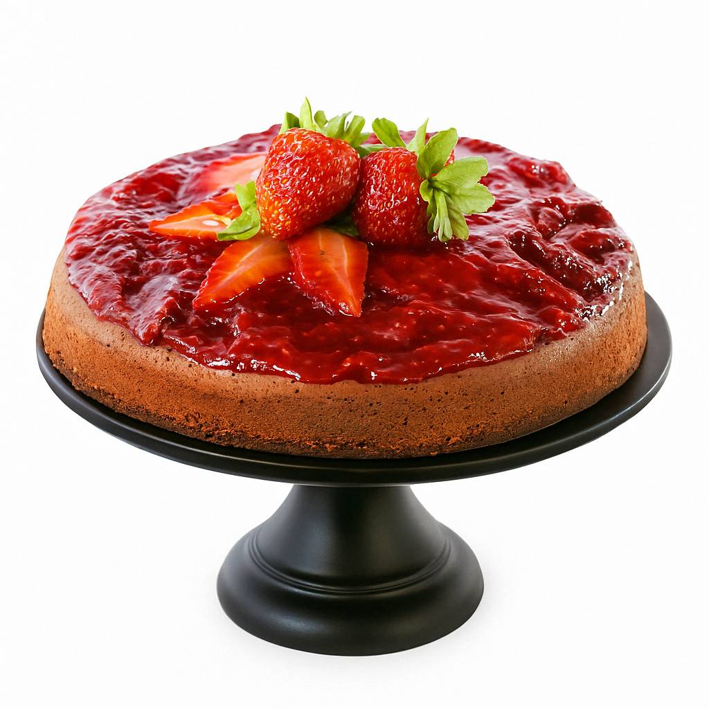 Andy Anand Chocolate Strawberry Cheesecake, 9-Inch, 2.8 lb – Real Chocolate Truffles, California Cream Cheese, No Preservatives Gift Box