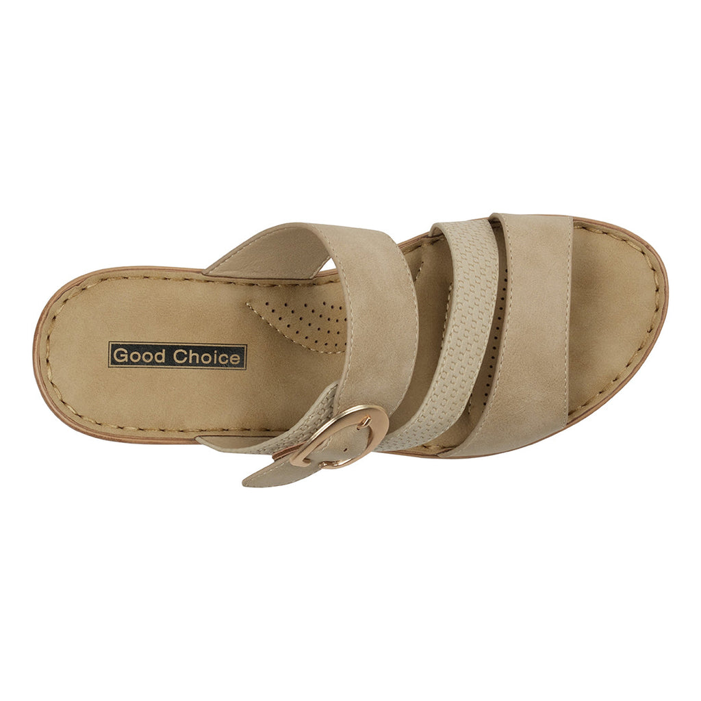 Women's Odalis Natural Wedge Sandals with Buckle