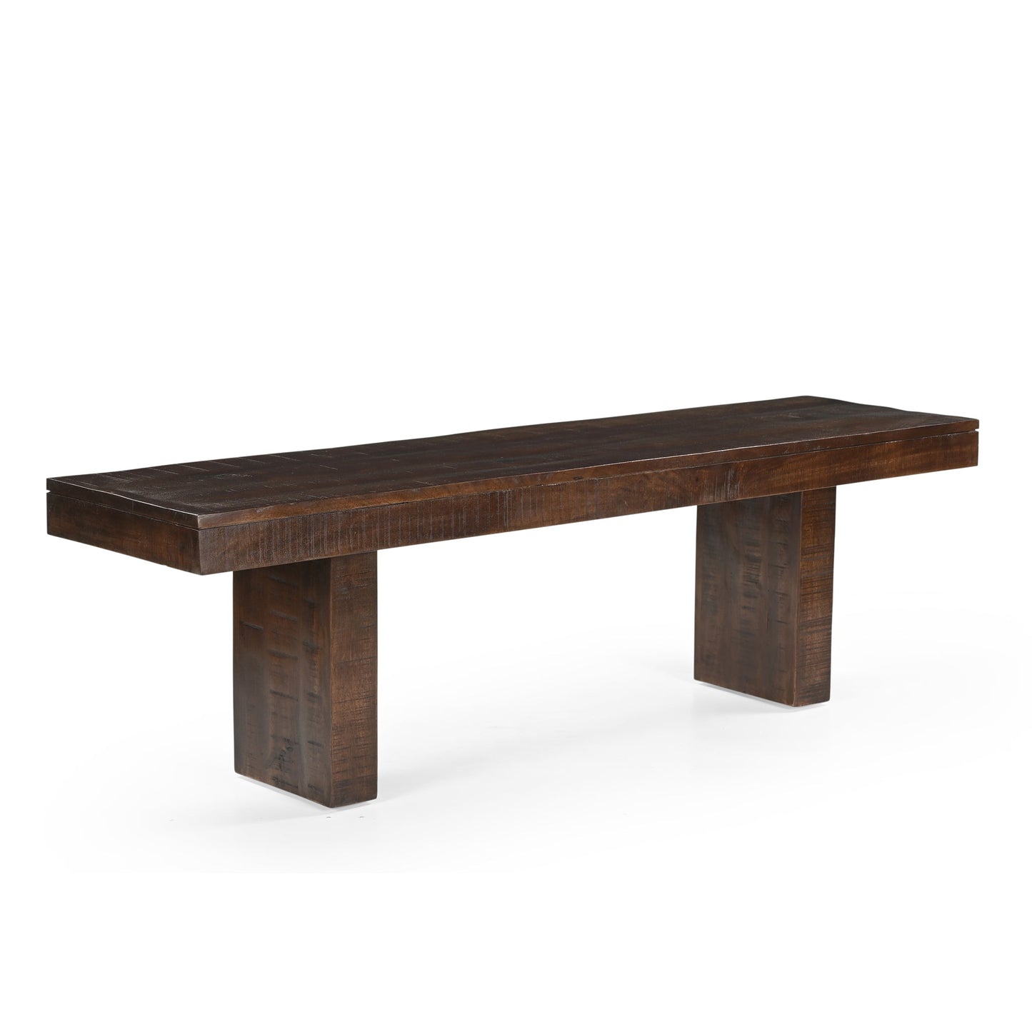 Solid Dark Walnut Mango Wood Bench -  60"