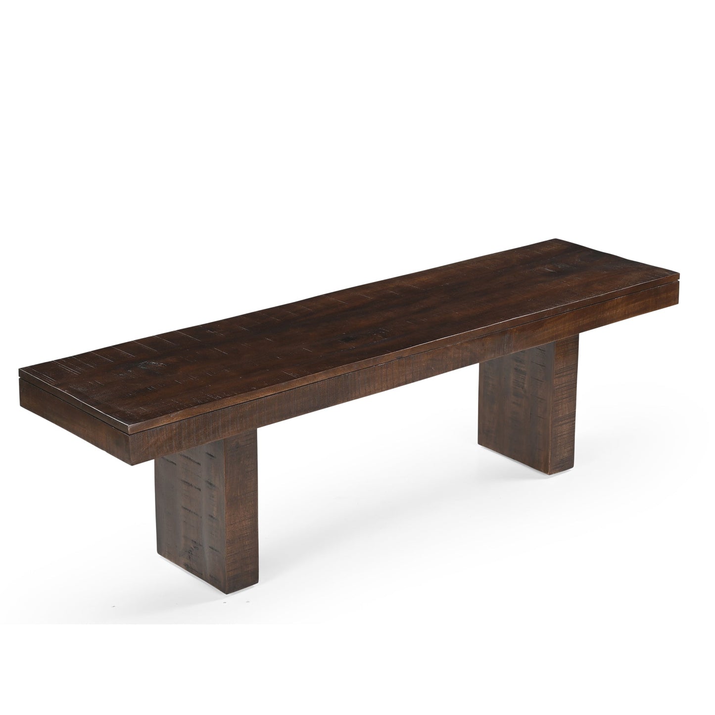Solid Dark Walnut Mango Wood Bench -  60"