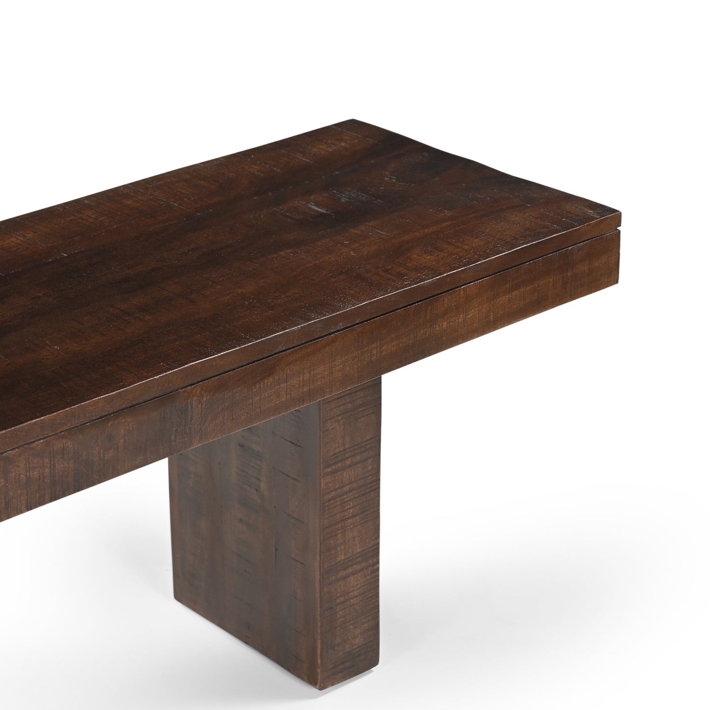 Solid Dark Walnut Mango Wood Bench -  60"